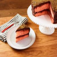 Pink Prosecco Cake with Chocolate Truffle Frosting_image