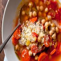 Chickpea Vegetable Soup With Parmesan, Rosemary and Lemon_image