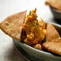 Red Pepper Hummus with Toasted Pita Triangles image