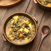 Lentil Stew with Spinach and Potatoes image