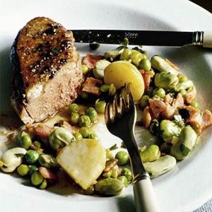 Duck with summer peas & beans_image