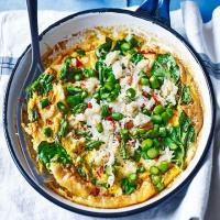 Crab & asparagus omelette image