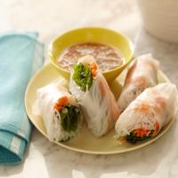 Soft Asian Summer Rolls with Sweet and Savory Dipping Sauce_image