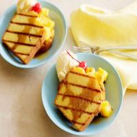 Grilled Pineapple with Pound Cake and Rum-Caramel Sauce_image