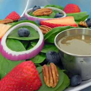 Spinach-And-Berries Salad With Non-Fat Curry Dressing image