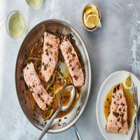 Brown-Butter Salmon With Scallions and Lemon_image
