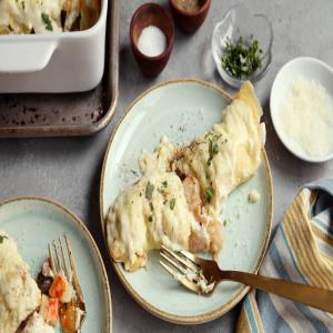 Crab and Shrimp Crepes With Mornay Sauce image