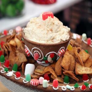 Gingerbread Platter and Bowl with Candied Walnut Mousse and Cinnamon Sugar Chips image