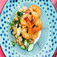 Sesame Shrimp and Greens with Rice image