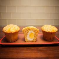Put-An-Egg-In-It Ham and Cheese Corn Muffins image