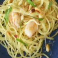 Angel Hair with Shrimp, Basil, and Toasted Pine Nuts image