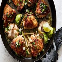 Garlicky Chicken Thighs With Scallion and Lime_image