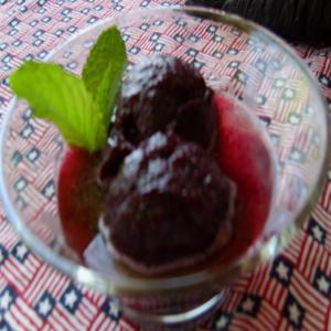 Blueberry Sorbet With Lemon and Tarragon Jus image