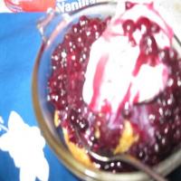 BLUEBERRY TOPPING/CUPCAKE WITH ICE CREAM_image