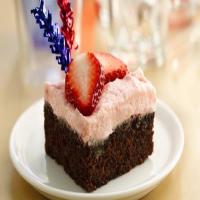 Strawberry-Frosted Banana Brownies image