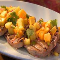 Grilled Tuna with Hot Pineapple-Papaya Salsa image