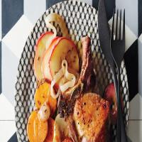 Roasted Pork Chops with Sweet Potatoes and Apples image