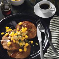 Spiced Coconut Pancakes with Tropical Fruit image