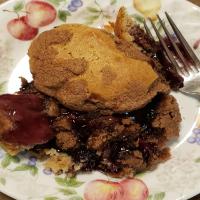 Blueberry Pie Filling Coffee Cake With Spice Topping_image