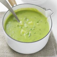Minty pea & potato soup image