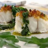 Roasted Halibut With Fresh Herb Sauce image