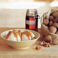 Vanilla Ice Cream with Maple-Walnut Sauce_image