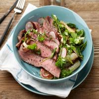25-Minute Flank Steak with Charred Vidalia Onion Salad image