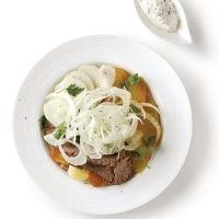 Brisket and Root Vegetable Salad with Creamy Horseradish Dressing_image