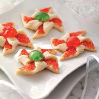 Poinsettia Cookies image