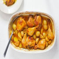 Braised Lemon-Saffron Chicken and Potatoes image
