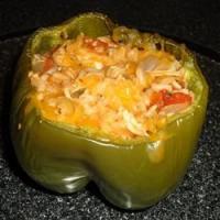 Peppers Stuffed with Grilled Chicken and Rice image