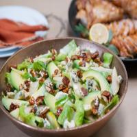 Romaine Salad with Pear, Smoked Blue Cheese, and Candied Pecans image