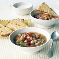 Bean and Bacon Soup with Cheese Toasts image