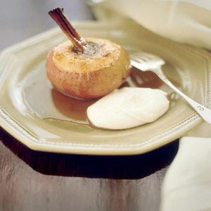 Baked Apples with Spiced Ricotta and Maple Syrup image