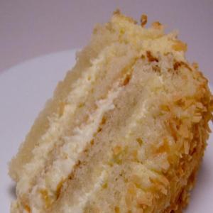 Coconut Toasted Cake with Coconut Buttercream Filling_image