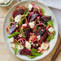 Salt-baked beetroot with feta & pickled onions image