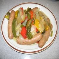 Crock Pot Bratwurst and Peppers image