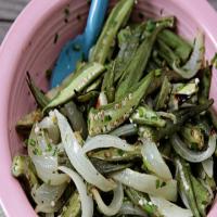 Roasted Okra and Onions image