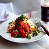 Eggs Poached in Curried Tomato Sauce image