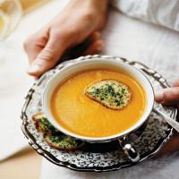 Creamy Winter Squash Soup with Herbed Crostini image
