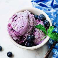 No Churn Blueberry Ice Cream_image