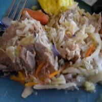 Roast Pork With Cabbage & Carrots_image