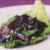 Red Cabbage and Warm Spinach Salad_image