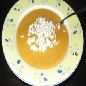 Roasted Pear-Butternut Soup With Crumbled Blue Cheese image