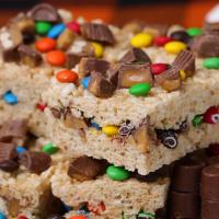 Vanilla Crispy Treats With Leftover Halloween Candy Recipe by Tasty_image