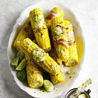 Grilled corn with jerk butter image