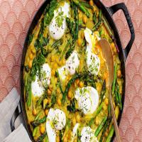 Spring Ragout with Asparagus and Poached Eggs image
