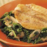 Skillet Fish with Spinach image