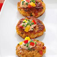 Seafood Cakes with Herb Sauce image