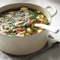 Spicy Sausage Soup with Tortellini image